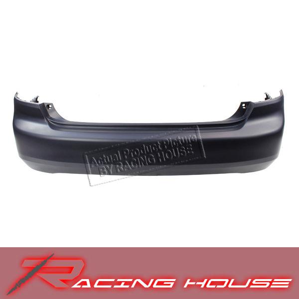 2003-2005 honda accord 4dr sedan black plastic primered rear bumper cover