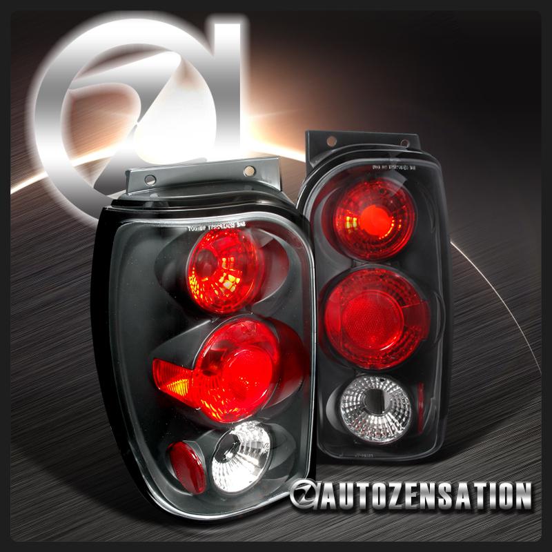 98-01 explorer mountaineer euro black altezza rear tail brake lights