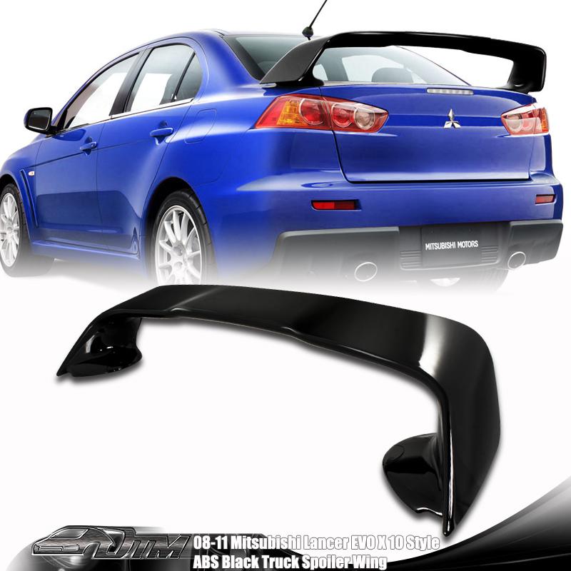 2008-2011 mitsubishi lancer evolution abs plastic rear spoiler wing