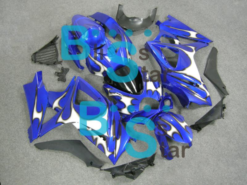 Fairing white blue bodywork plastic fit for gsx-r1000 gsxr1000 2007-2008 9 w8