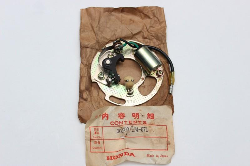 Honda c70 passport 1980 1981 point assy 30200-174-671 genuine made in japan