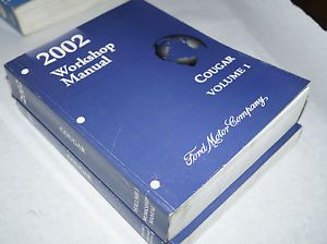 2002 mercury cougar factory service shop manual 2-vol set oem from dealership