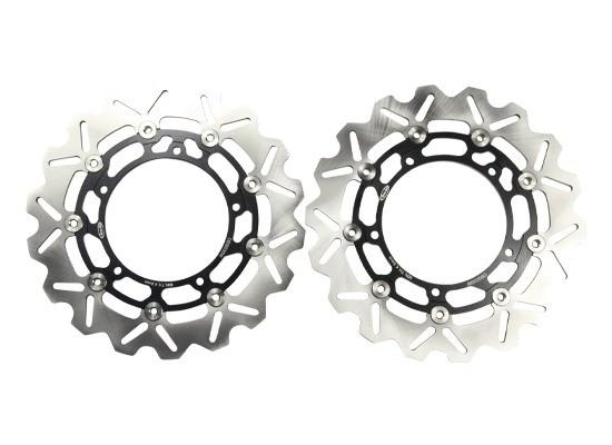 Front brake disc rotor for yamaha yzf 600 r6 fz 6 mt-03 black s02