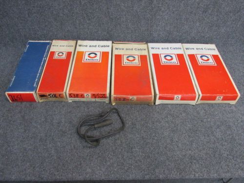 Vintage delco ignition cables / spark plug wire set (lot set of 6 boxes)