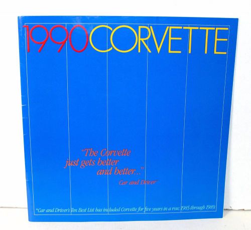 1990 chevrolet corvette dealer showroom brochure