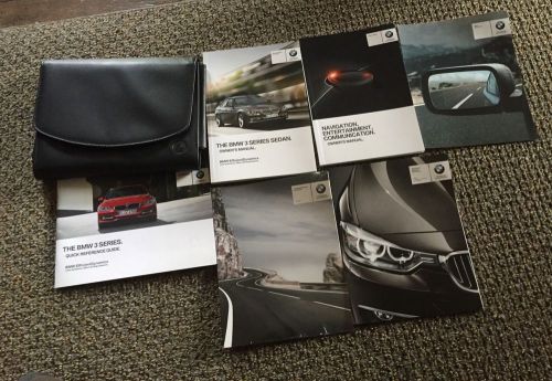 2015 bmw 3-series sedan owners manual set w/ case