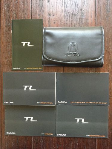 2014 acura tl owner&#039;s owner manual user guide with leather pouch. complete set