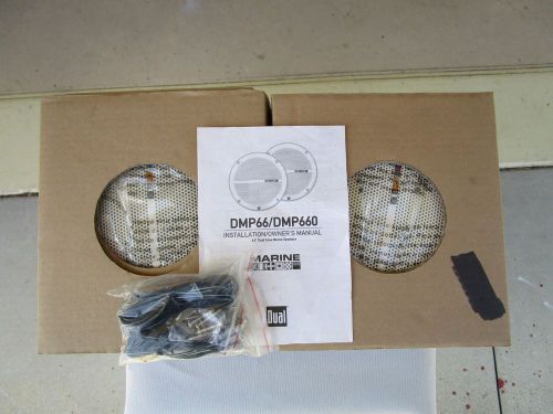 Boating-sailing-pair of new in package dual marine speakers dmp66-wires &amp; manual