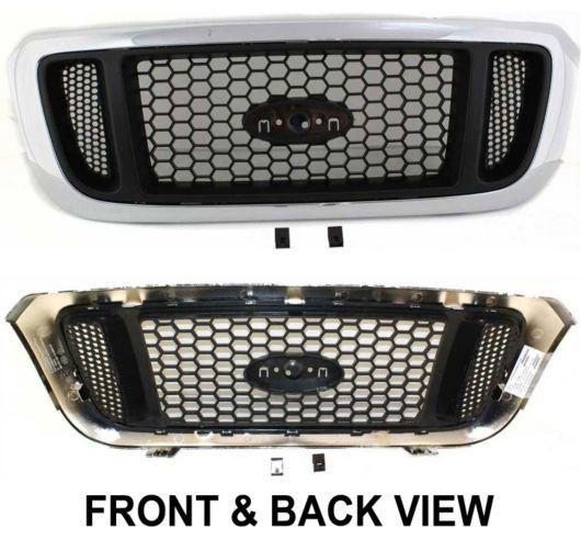 New grille assembly grill argent shell dark gray insert fo1200453 4l5z8200eaa