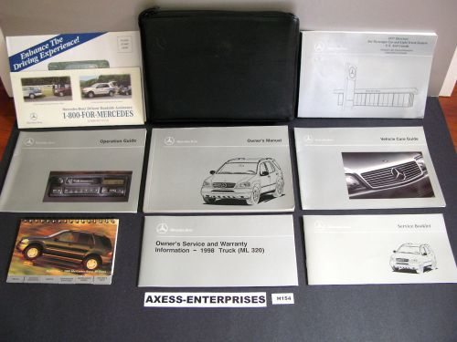 98 - 1998 mercedes w163 m class ml 320 ml320 owners manuals users books set h154