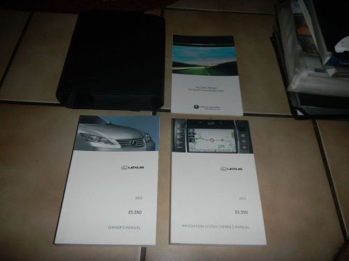 2012 lexus es350 with navigation owners manual set + free shipping