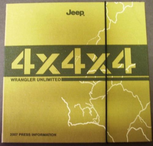 2007 jeep wrangler unlimited press kit 4x4 suv 4 door rare!