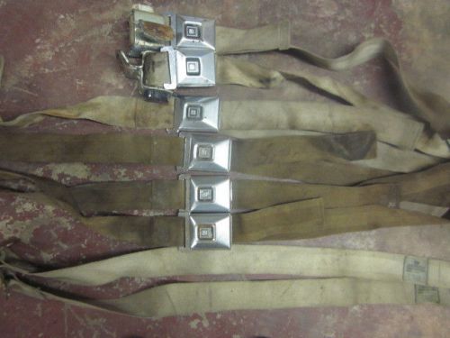 Original gm chevy 3-ft 3-bk 2-sh-no bkls deluxe seat belts 67 68 69 70 71 72 aj