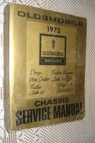 1973 oldsmobile shop manual service book original rare 442 cutlass supreme f85 +