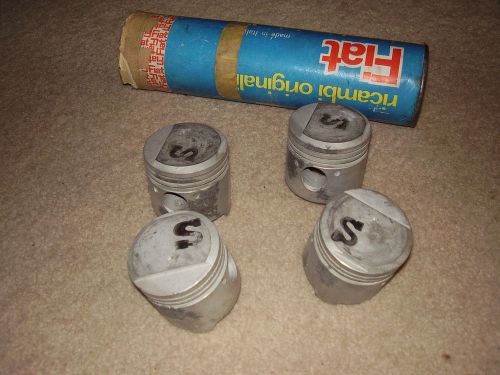 Fiat 600, 600d, set of 4 bare pistons, nos mondial, genuine fiat.   .