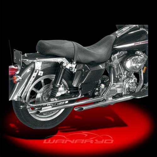 Cycle shack 1 3/4inch drag pipes, slash-out for 1985-2013 harley touring