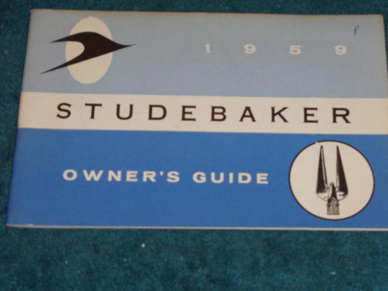 1959 studebaker car owner's manual / very nice original guide book!