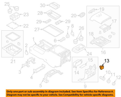 Ford oem front console-auxiliary jack bc3z19n236a