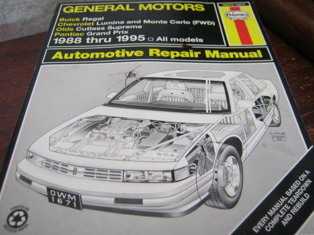 Haynes repair manual gm 1988-1995 buick regal, grand prix, olds cutlass, lumina