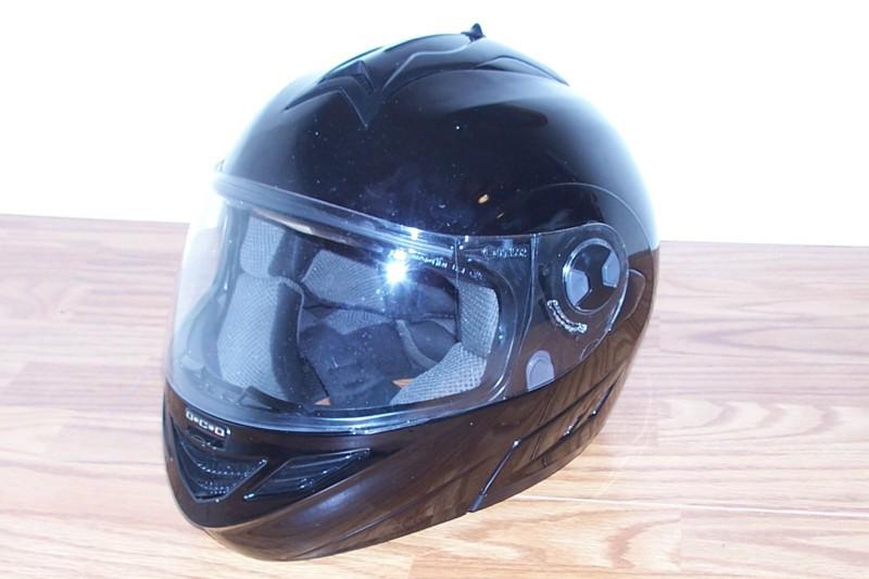 Iv2 black size medium full face motorcycle helmet bike dot crotch rocket m 