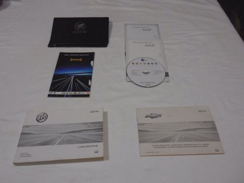 2011 buick lacrosse owner manual 4/pc.set &amp; black buick factory case,,