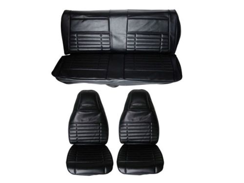 Pg classic 6606-buk-100 1972 duster, demon front bucket  seat cover set (black)