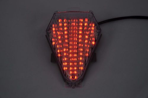 Tail light clear sequential led integrated turn signal for yamaha 2008-2015 r6