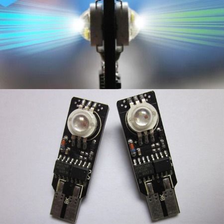 2x bright multicolor 6w t10 194 168 w5w led canbus strobe flash light mo3