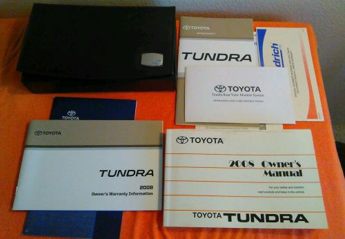 2008 toyota tundra owners manual with case