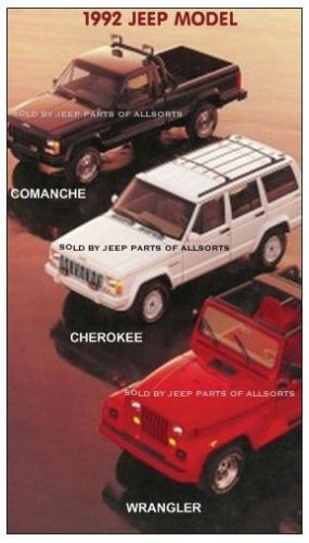 3 = 1992 jeep models comanche cherokee wrangler  on 1 photo magnet multi-colored