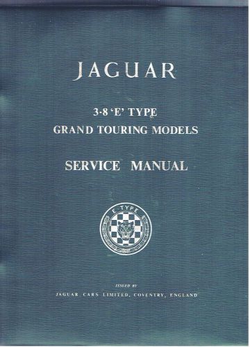 Factory original 1960s jaguar 3.8 e type service manual ~ coventry uk ~ ex cond