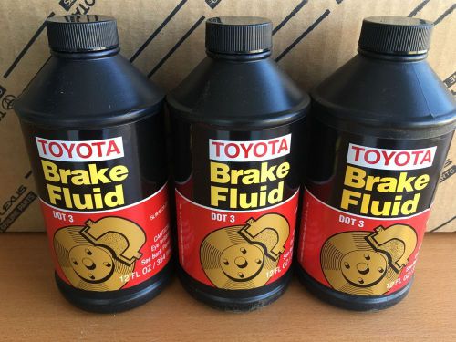 3 12oz bottles genuine lexus toyota dot 3 brake fluid