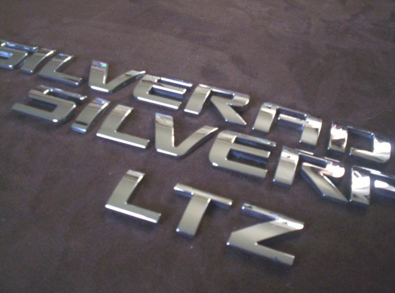 2010-2013 chevrolet silverado ltz or lt script lettering emblems nameplates