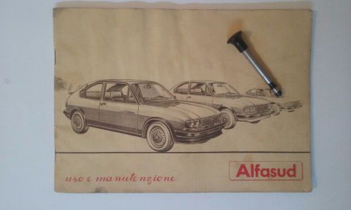 Alfa romeo alfasud anti robbery key + manual original from factory 1983 rare