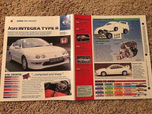 ★★ acura integra type r - collector brochure - spec sheet - photo 1997+ ★★