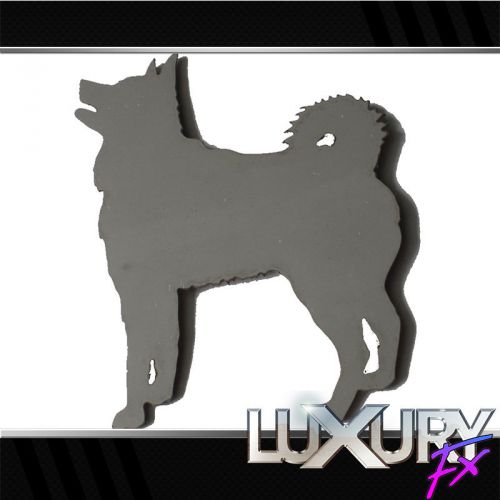 2pc. luxury fx stainless steel husky dog emblem