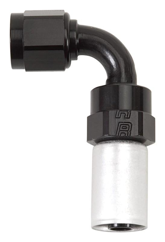 Russell 610483 proclassic crimp on hose end 90 deg. end black/clear -06an
