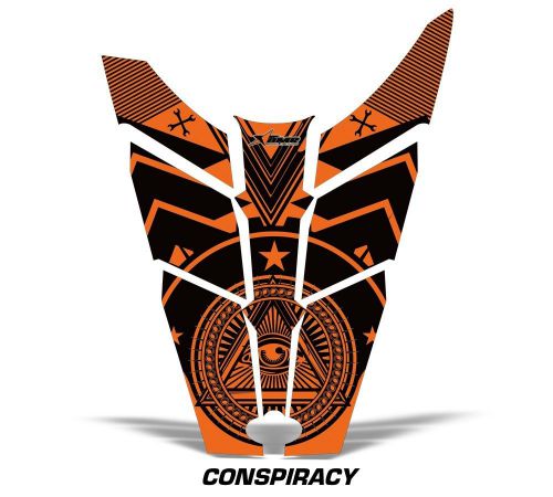 Amr racing sled hood wrap graphic decal polaris rush rmk snowmobile parts cnsp o