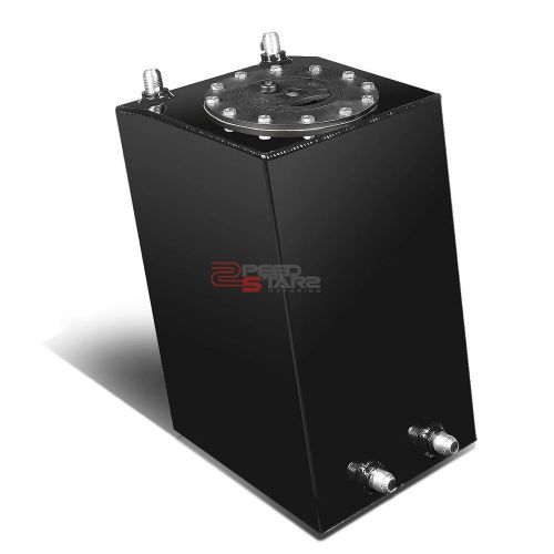 3 gallon lightweight black coat aluminum fuel cell tank/2&#034; sump+cap+level sender