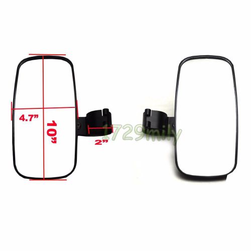 1 pair 2&#034; clamp side view mirror for polaris rzr xp can am maverick outlander