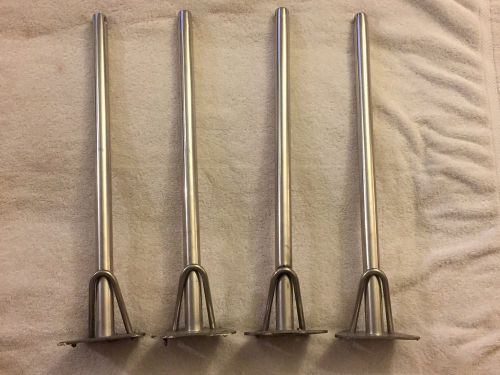 Four (4) sailboat stanchions...used 18&#034; trapezoid bases...off catalina 22