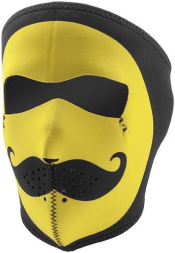 New zan headgear mo happy adult neoprene full-mask, yellow/black, one size