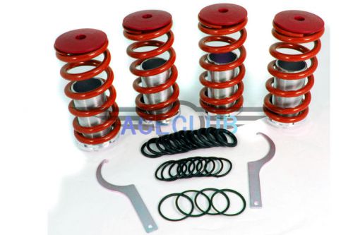 95-99 eclipse rs gs / 95-98 eagle talon red silver coilover lower springs kit