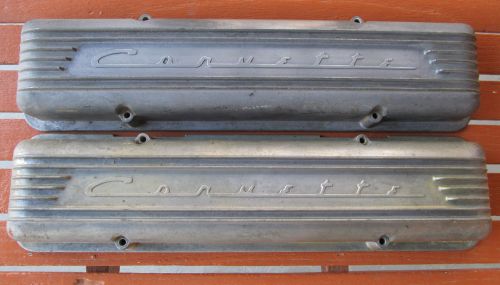 1955-1959 corvette v8 staggered hole aluminum valve covers 3726086 fi 265 283