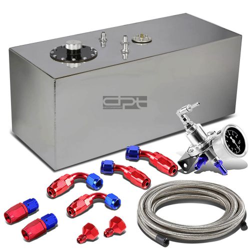 19 gallon top-feed aluminum reserved tank+cap+steel line kit+pressure regulator