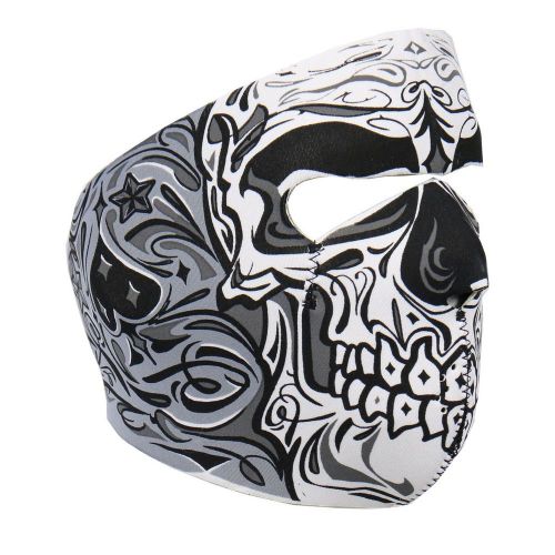 Sugar skull full face mask motorcycle paintball snowboarding skiing biker atv