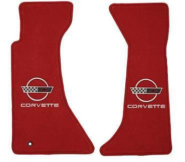 Corvette 91-96 c4 embroidered double logo floor mats