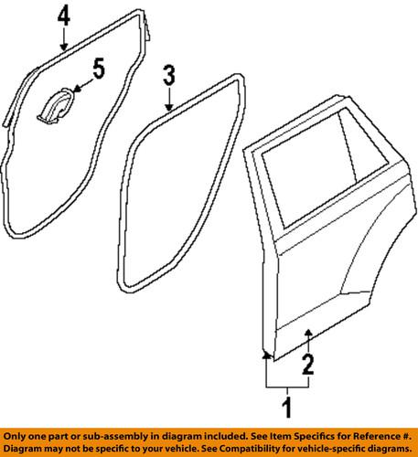 Ford oem 7t4z7824631a rear door-door shell