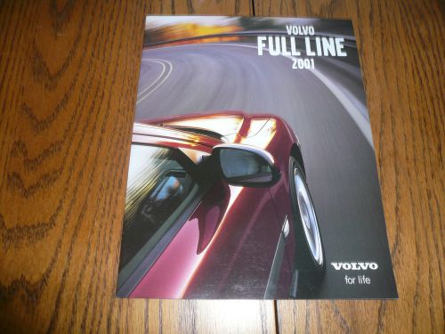 2001 volvo c40 s70 s80 v70 v40 c70 coupe &amp; convertible full line sales brochure