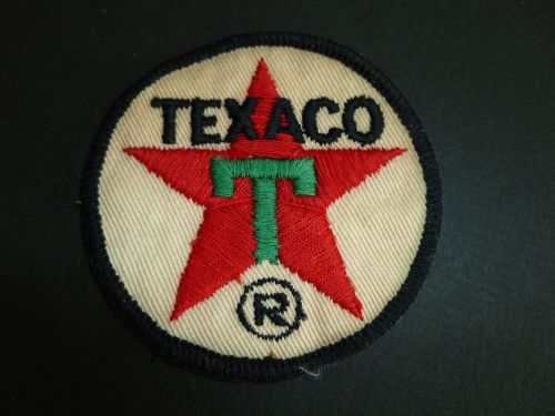 Texaco logo patch small embroidered  old beautiful original vintage new !!!